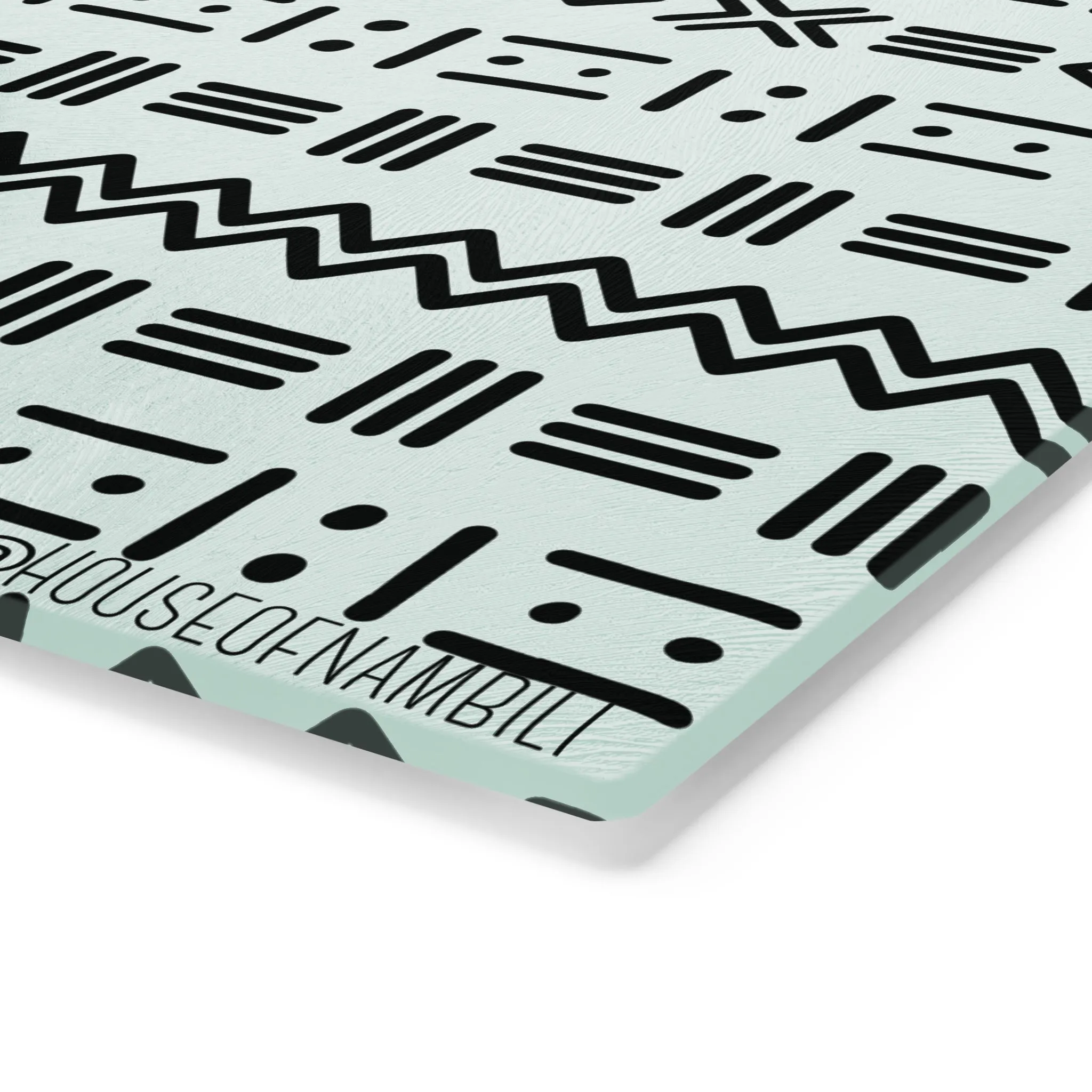 Mud Cloth Glass Chopping Block - 8