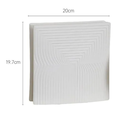 MYADDICTION Ceramic Vase Creative Flowers Container for Wedding Party Office Living Room Square