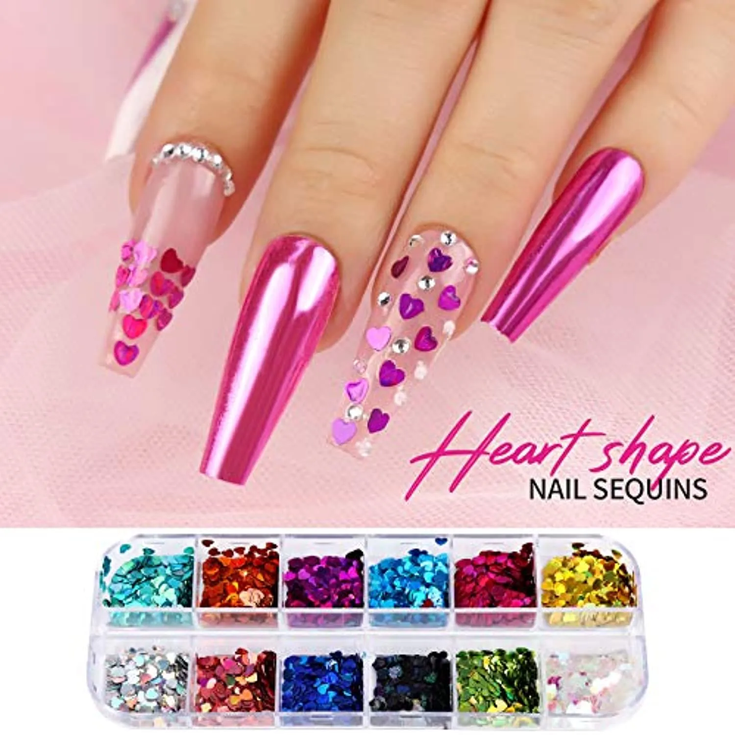 Nail Foil Stickers, 8 Sheets Butterfly Nail Art Stickers, Teenitor Nail Art Designs for Nails, Nail Glitter Sequins Nail Rhinestones, Nail Decorations