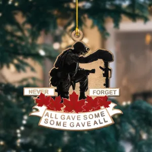 Never Forget - Day Remembrance Soldier Shaped Ornament