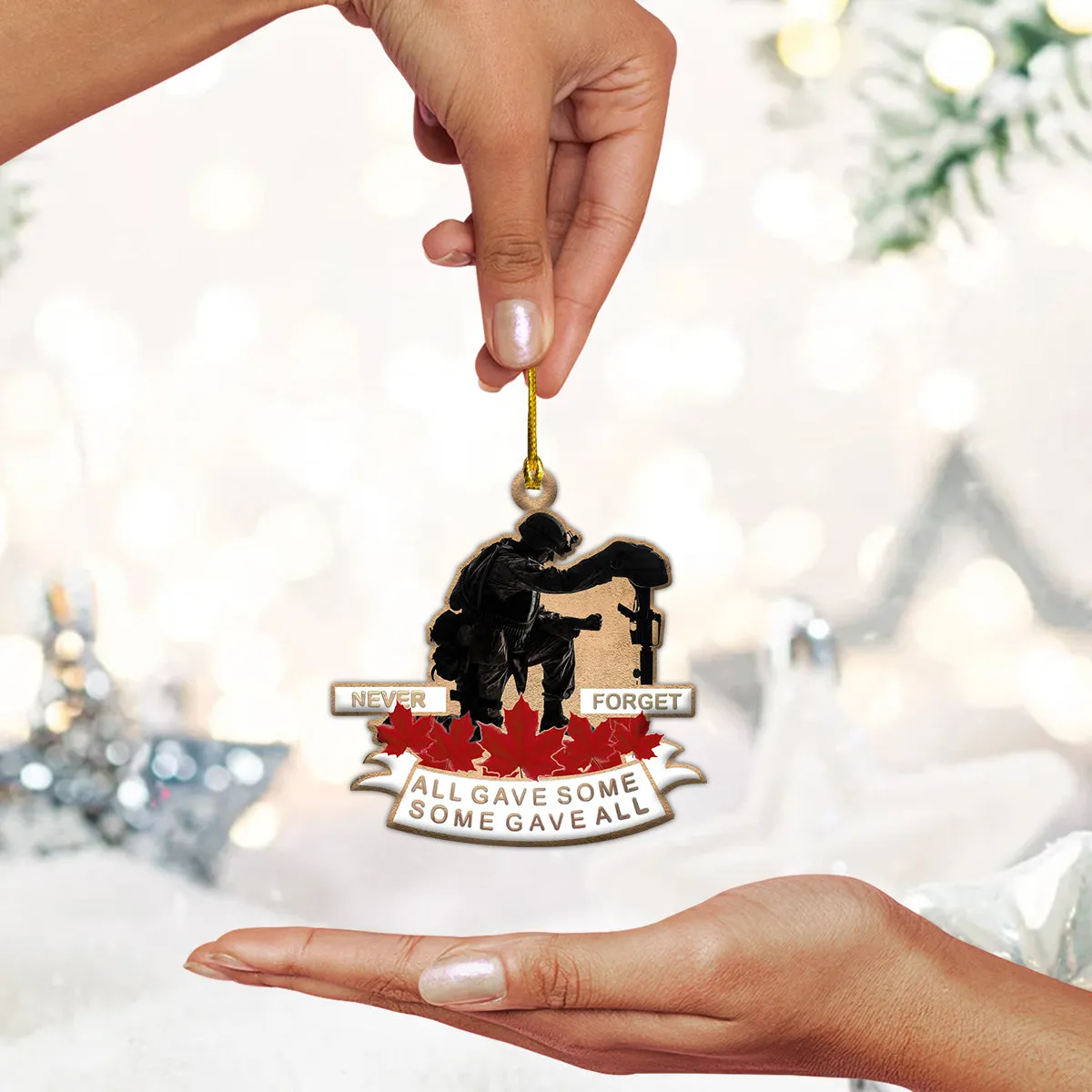 Never Forget - Day Remembrance Soldier Shaped Ornament
