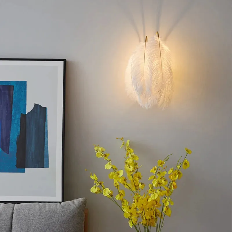 Nordic Feather Wall Lamp