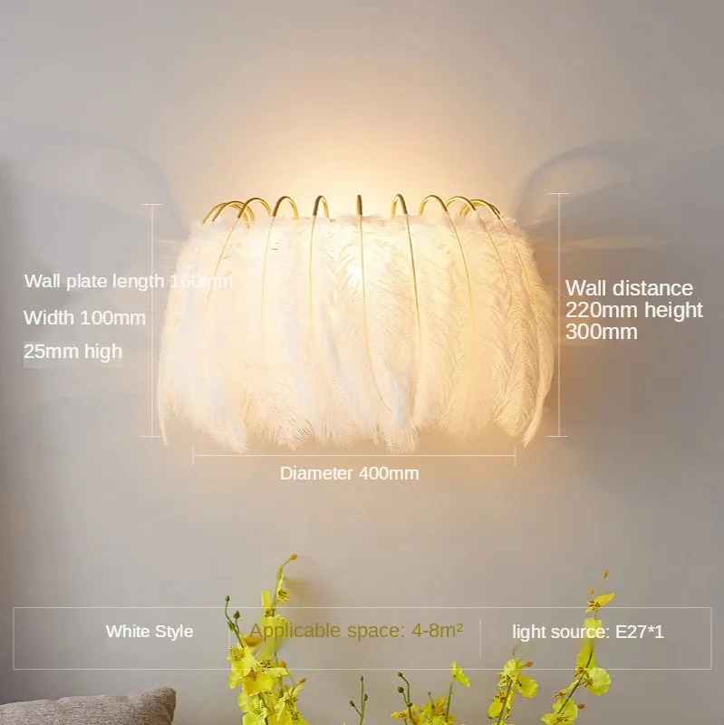Nordic Feather Wall Lamp