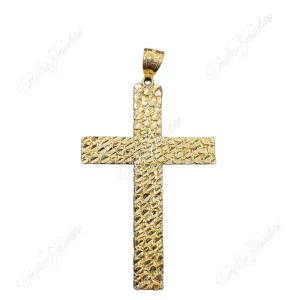 Nugget cut cross pendant