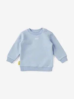 Off-White Baby Boys Off Stamp Clear Crew Sweatshirt in Blue