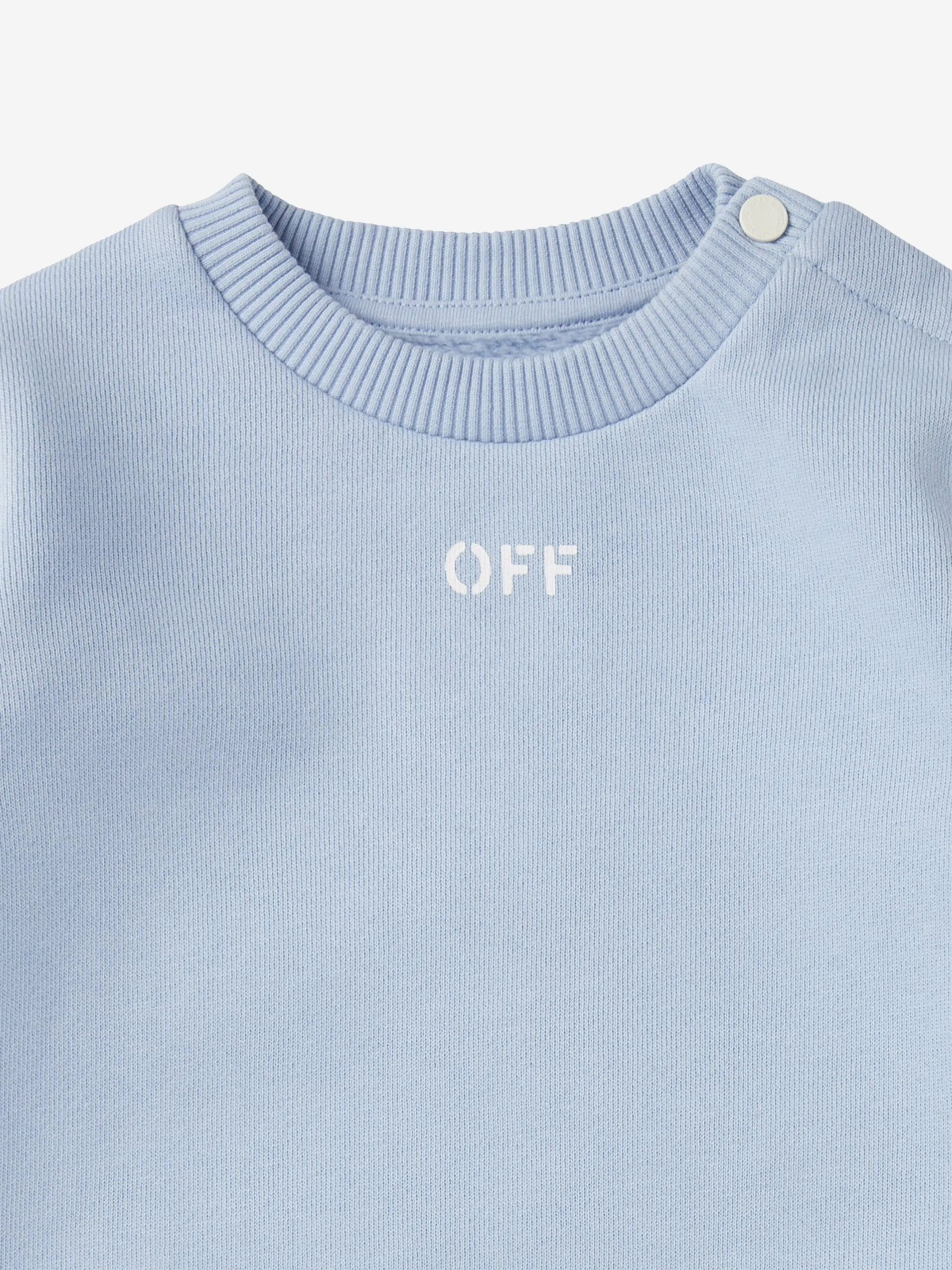 Off-White Baby Boys Off Stamp Clear Crew Sweatshirt in Blue