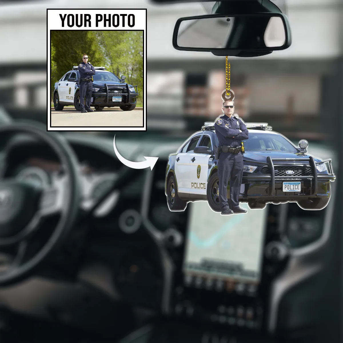 Officer Shaped Custom Photo Ornament