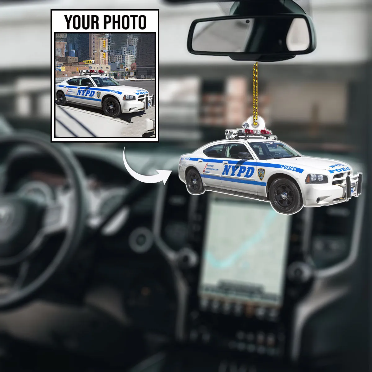 Officer Shaped Custom Photo Ornament