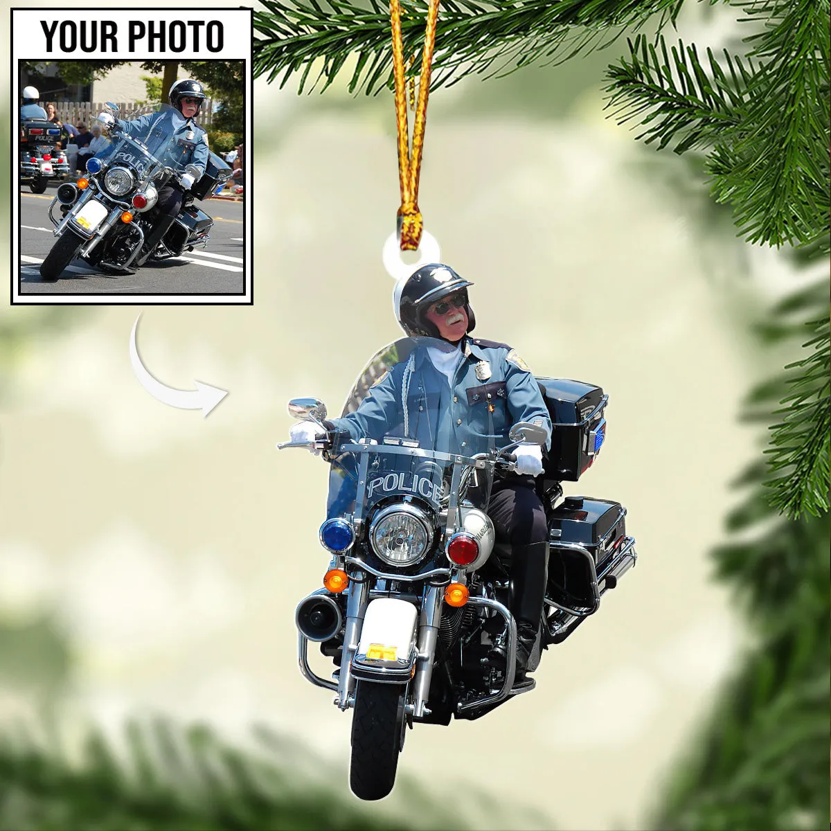 Officer Shaped Custom Photo Ornament
