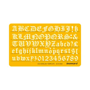 Old English Template Stencil (20mm)
