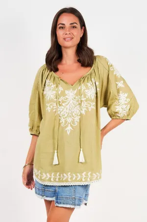 Oregon Top Margot Embroidery (Outlet - Final Sale Product)