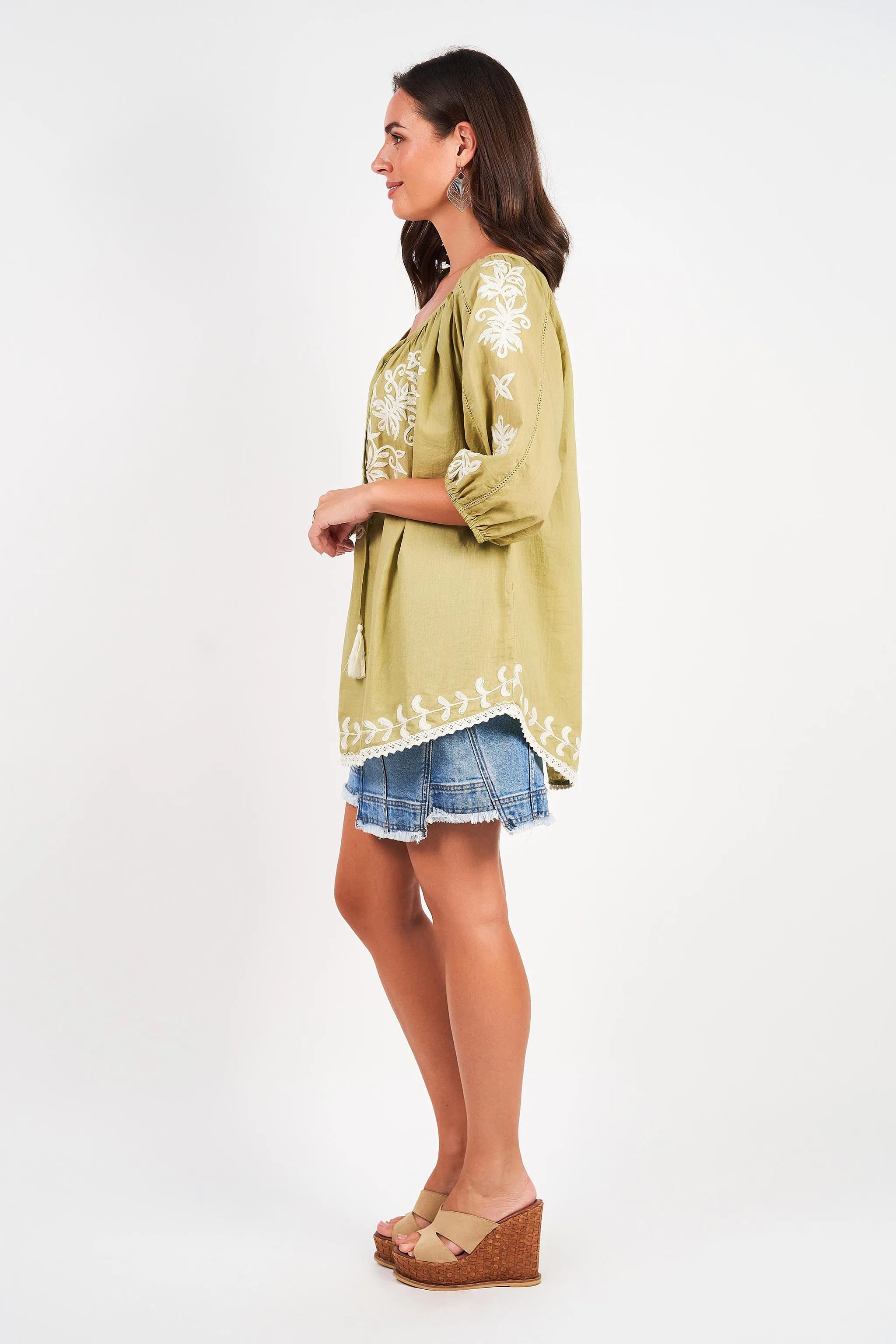 Oregon Top Margot Embroidery (Outlet - Final Sale Product)