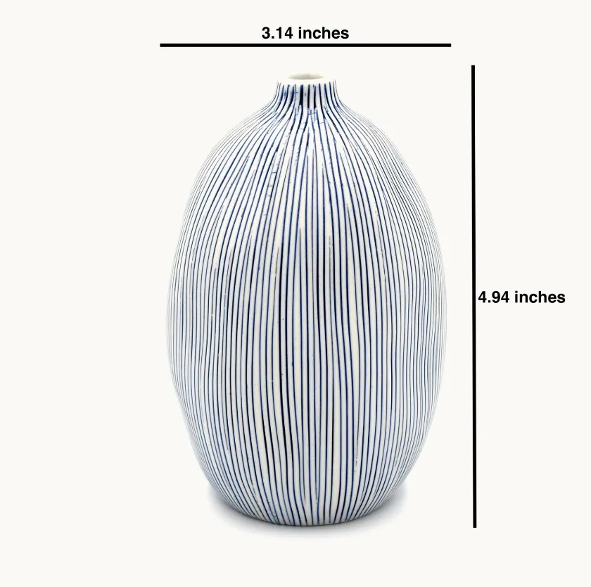 Organic Porcelain Bud Vase-Lg.