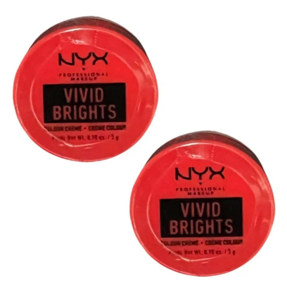 Pack of 2 NYX Vivid Brights Creme Colour Eye Colors, Cyberpop VBCC05