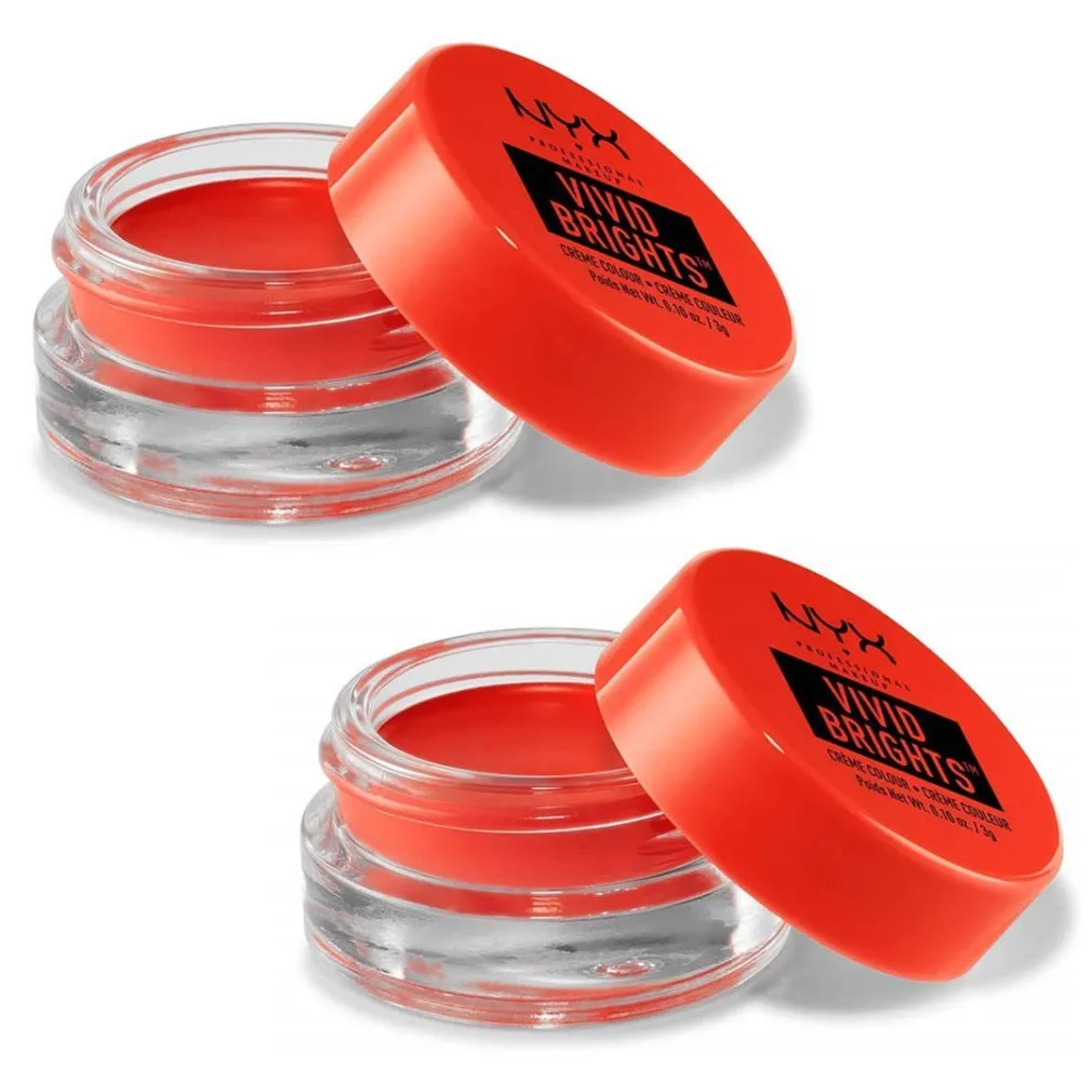 Pack of 2 NYX Vivid Brights Creme Colour Eye Colors, Cyberpop VBCC05