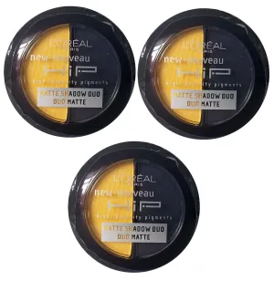 Pack of 3 Loreal HIP Matte Shadow Duo, Striking 907