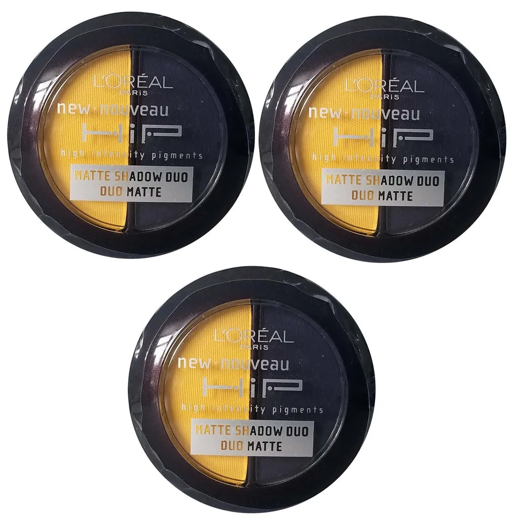Pack of 3 Loreal HIP Matte Shadow Duo, Striking 907