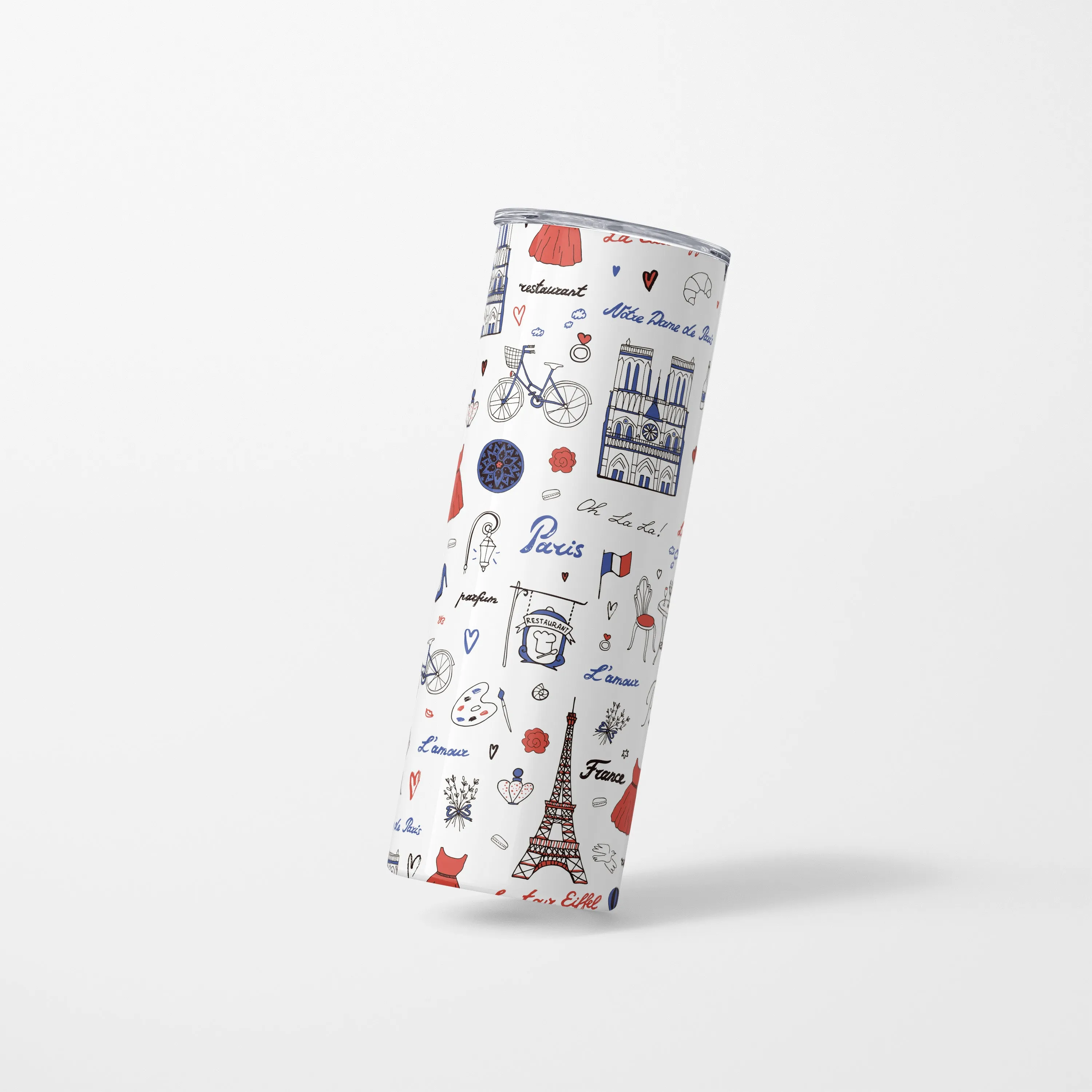 Paris Themed Stainless Steel Tumbler - 600 ml