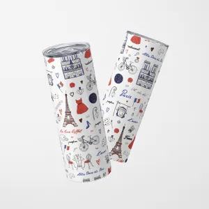 Paris Themed Stainless Steel Tumbler - 600 ml