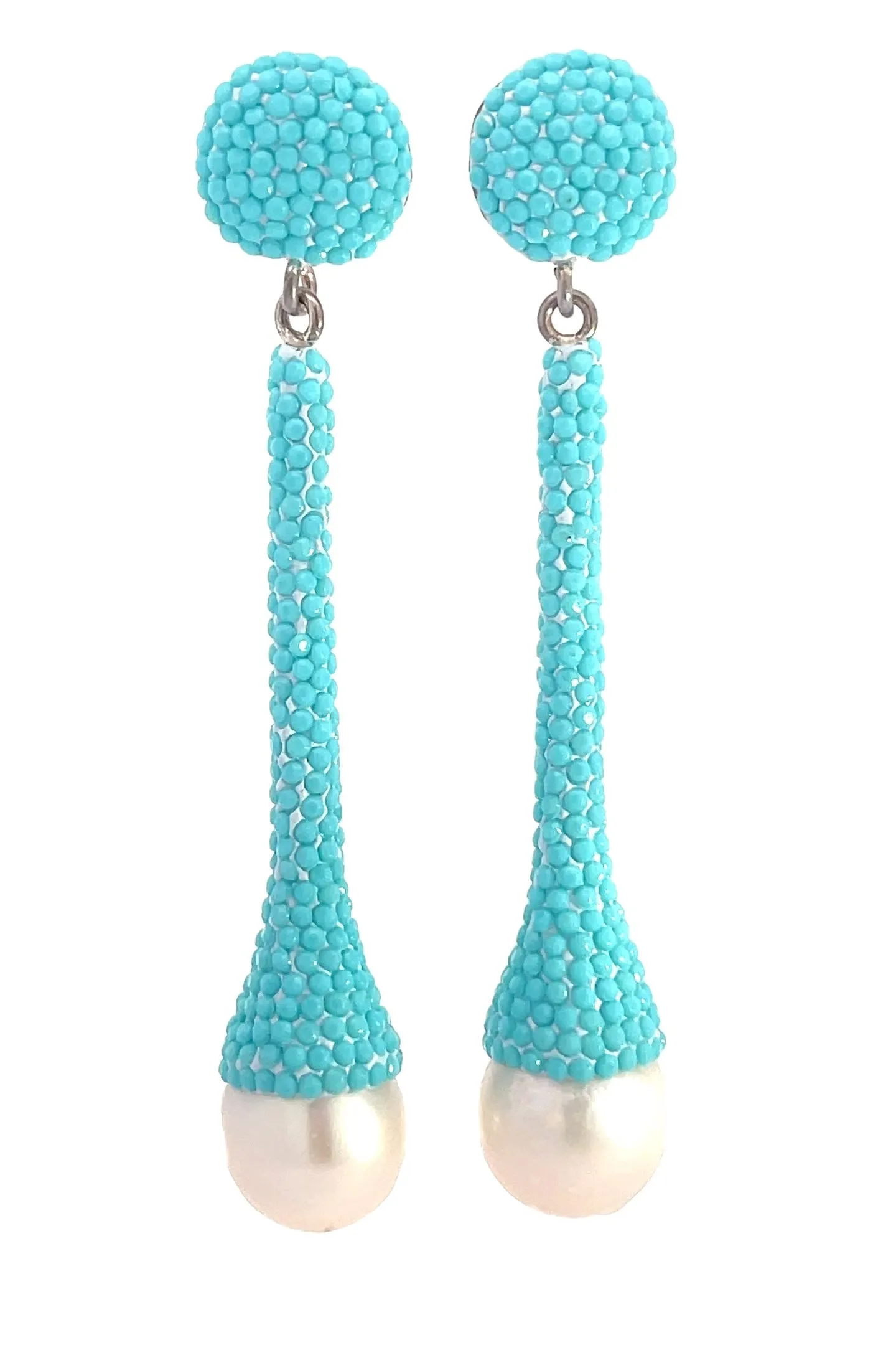 Pearl Crystal Drop Earrings