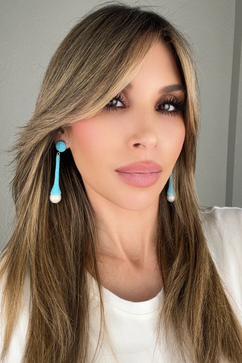 Pearl Crystal Drop Earrings