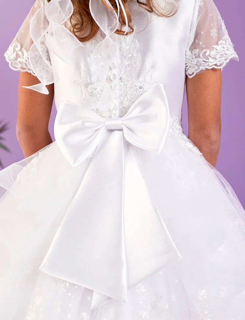 Peridot Girls White Communion Dress:- Esme