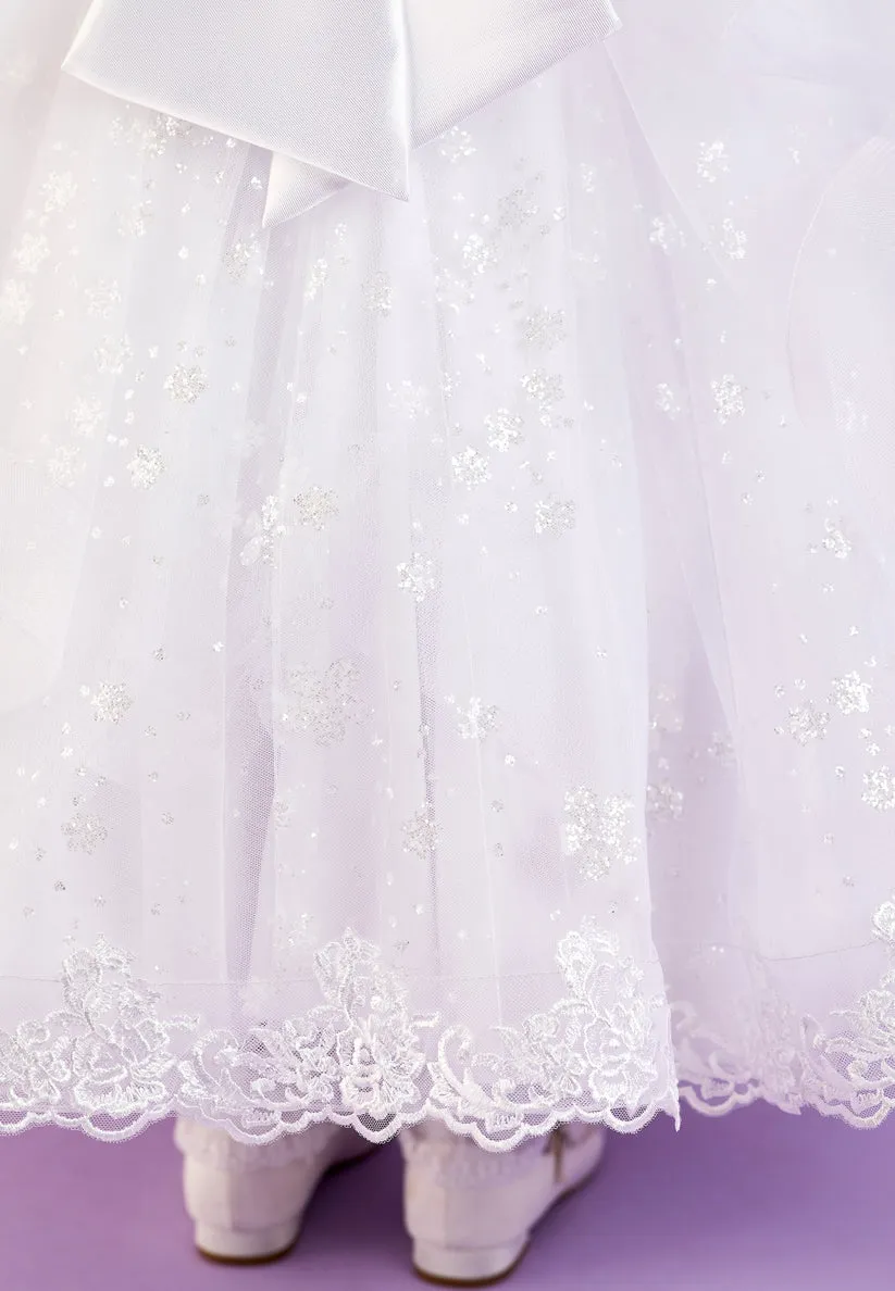 Peridot Girls White Communion Dress:- Esme