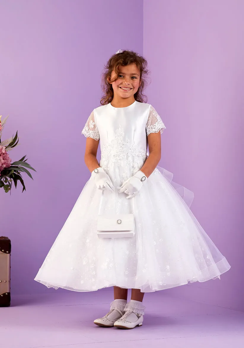 Peridot Girls White Communion Dress:- Esme