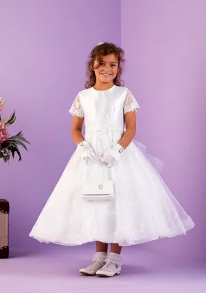 Peridot Girls White Communion Dress:- Esme