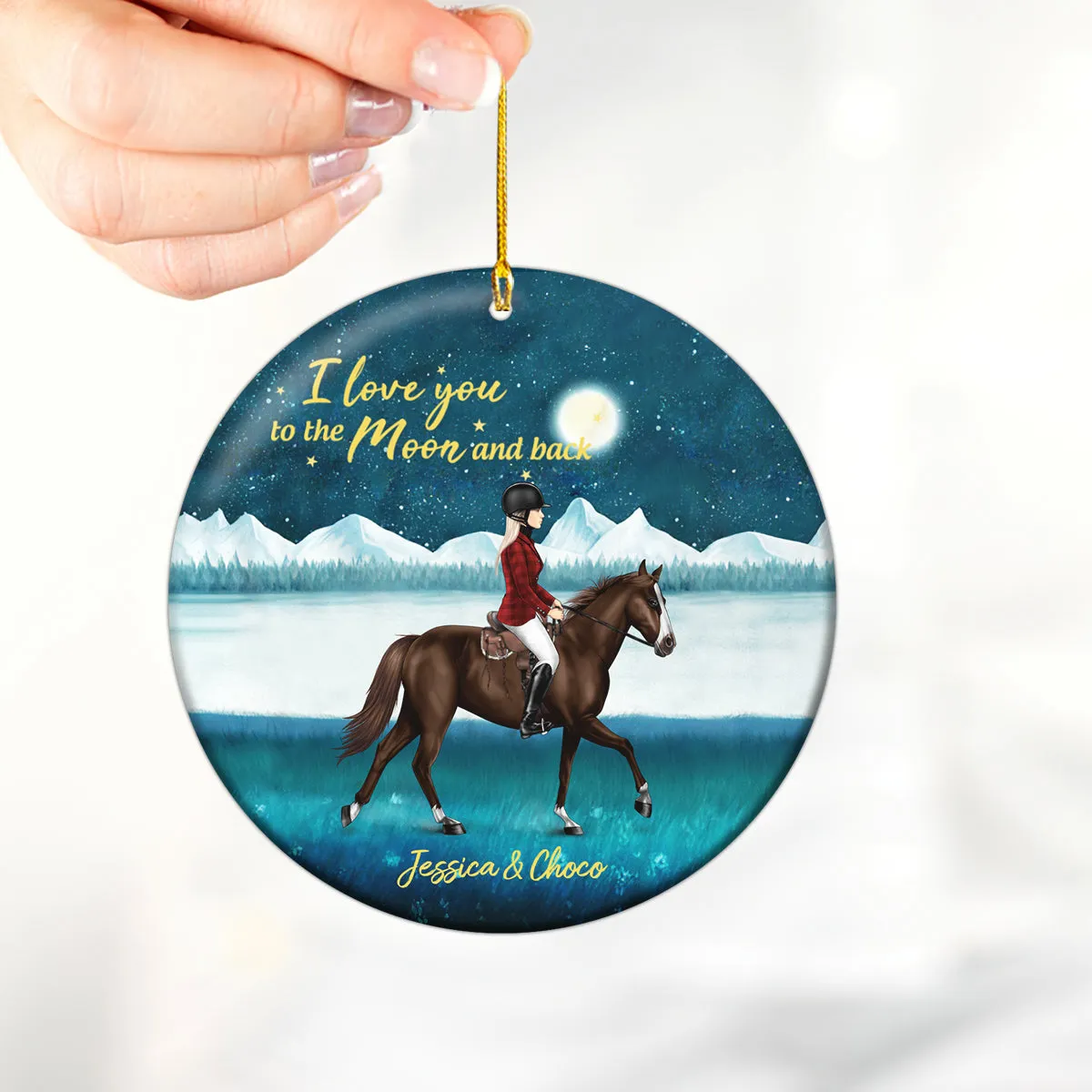 Personalized Ornament, Thank God For Horses And Friends, Gift For Horse Lovers