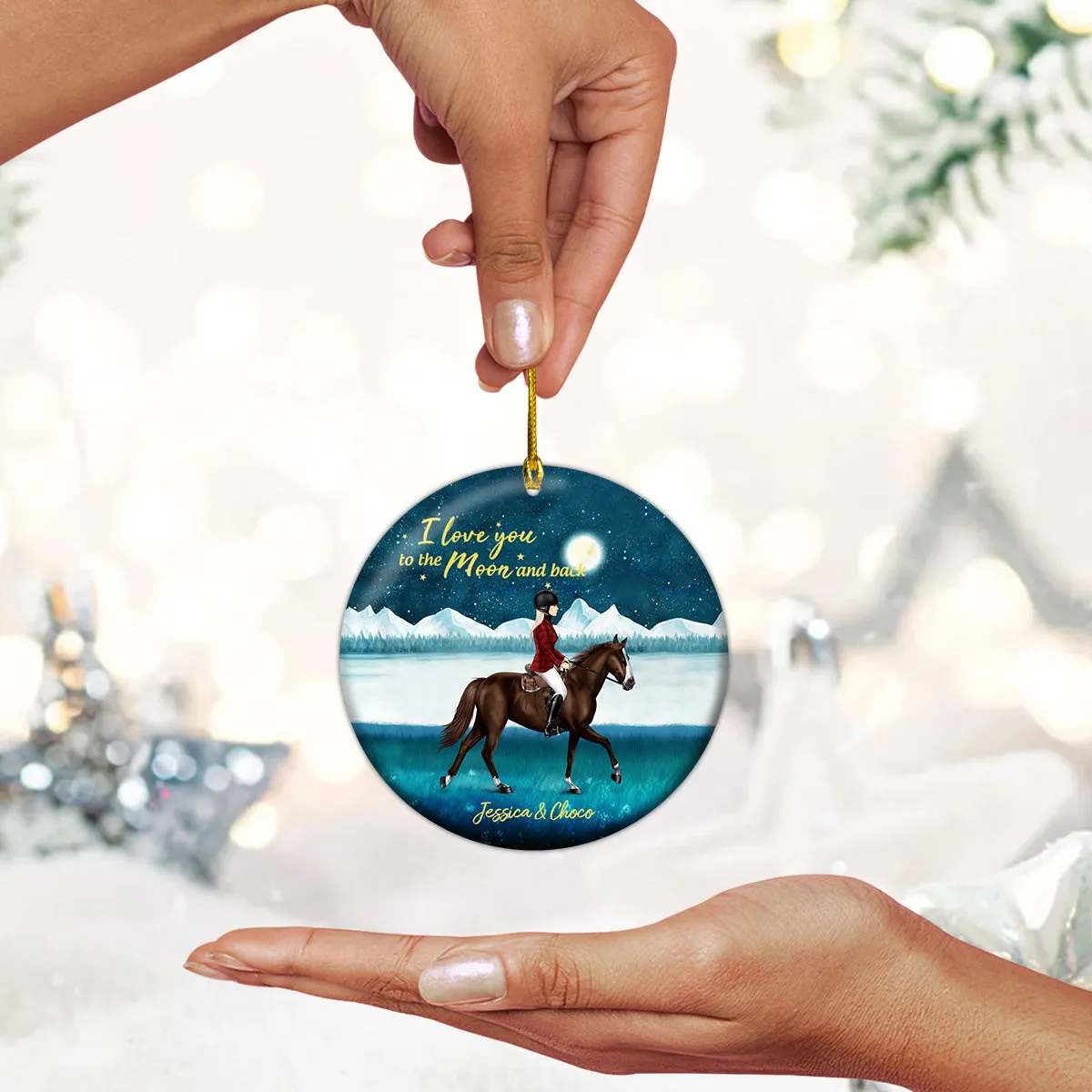 Personalized Ornament, Thank God For Horses And Friends, Gift For Horse Lovers