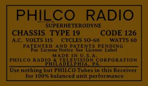 PHILCO-CHASSIS-TYPE-19