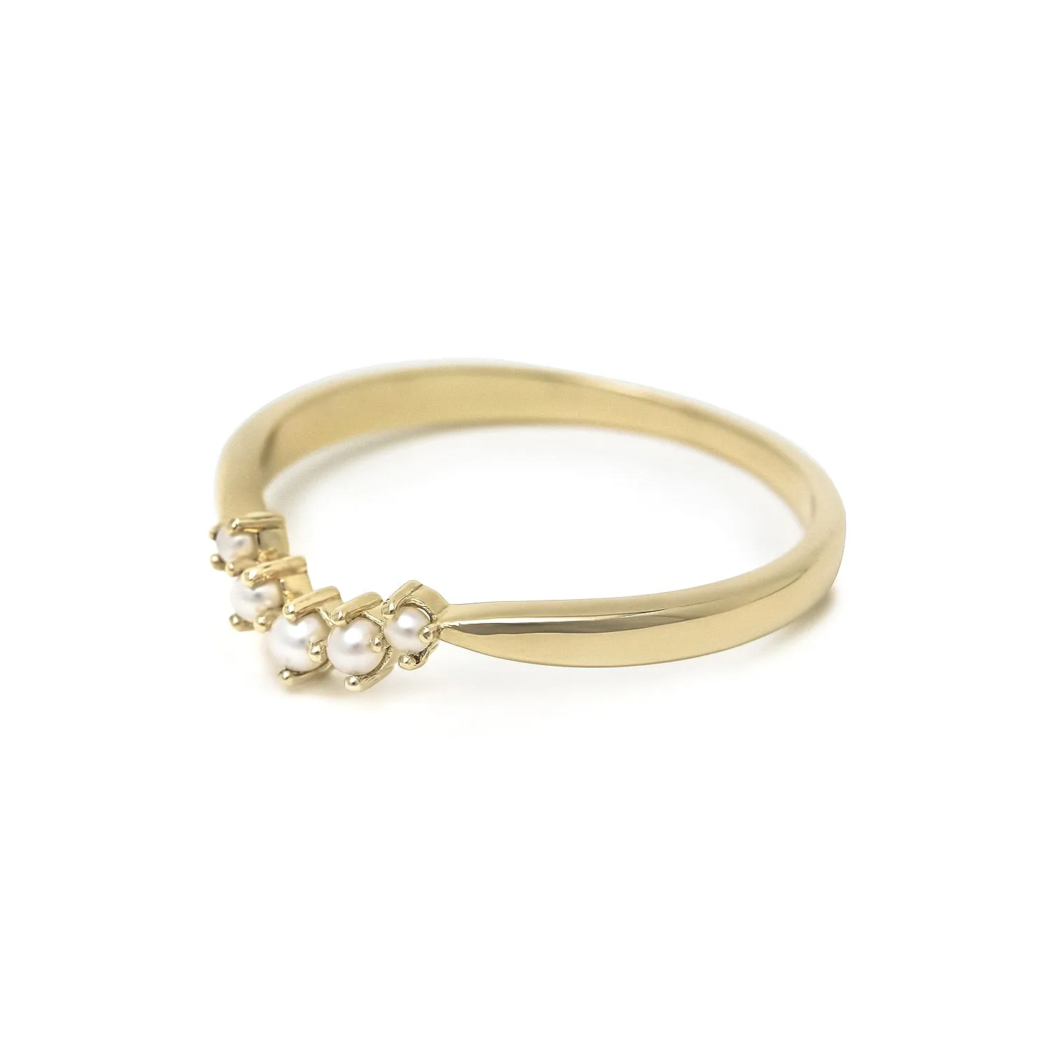 Priya Band | Delicate Pearl Tiara Hugger Band