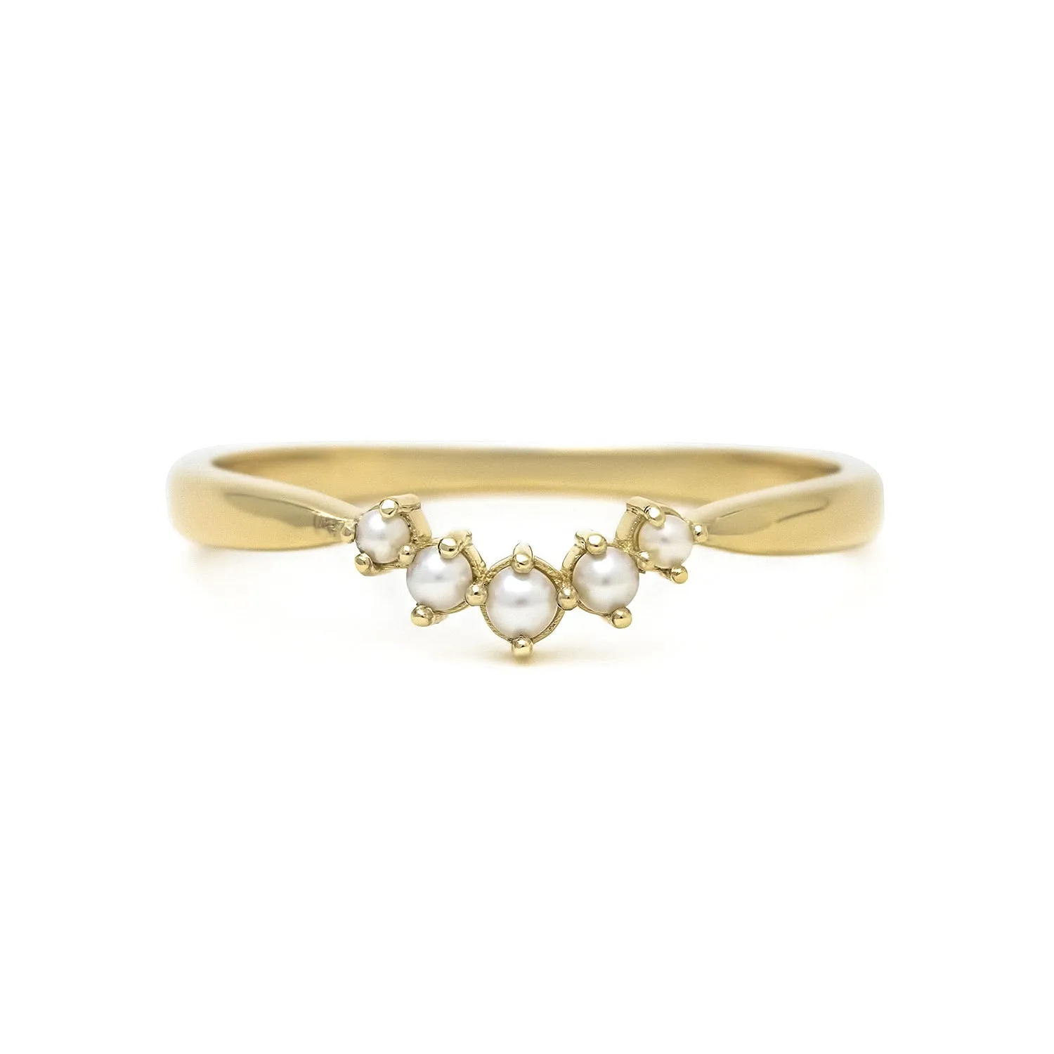 Priya Band | Delicate Pearl Tiara Hugger Band