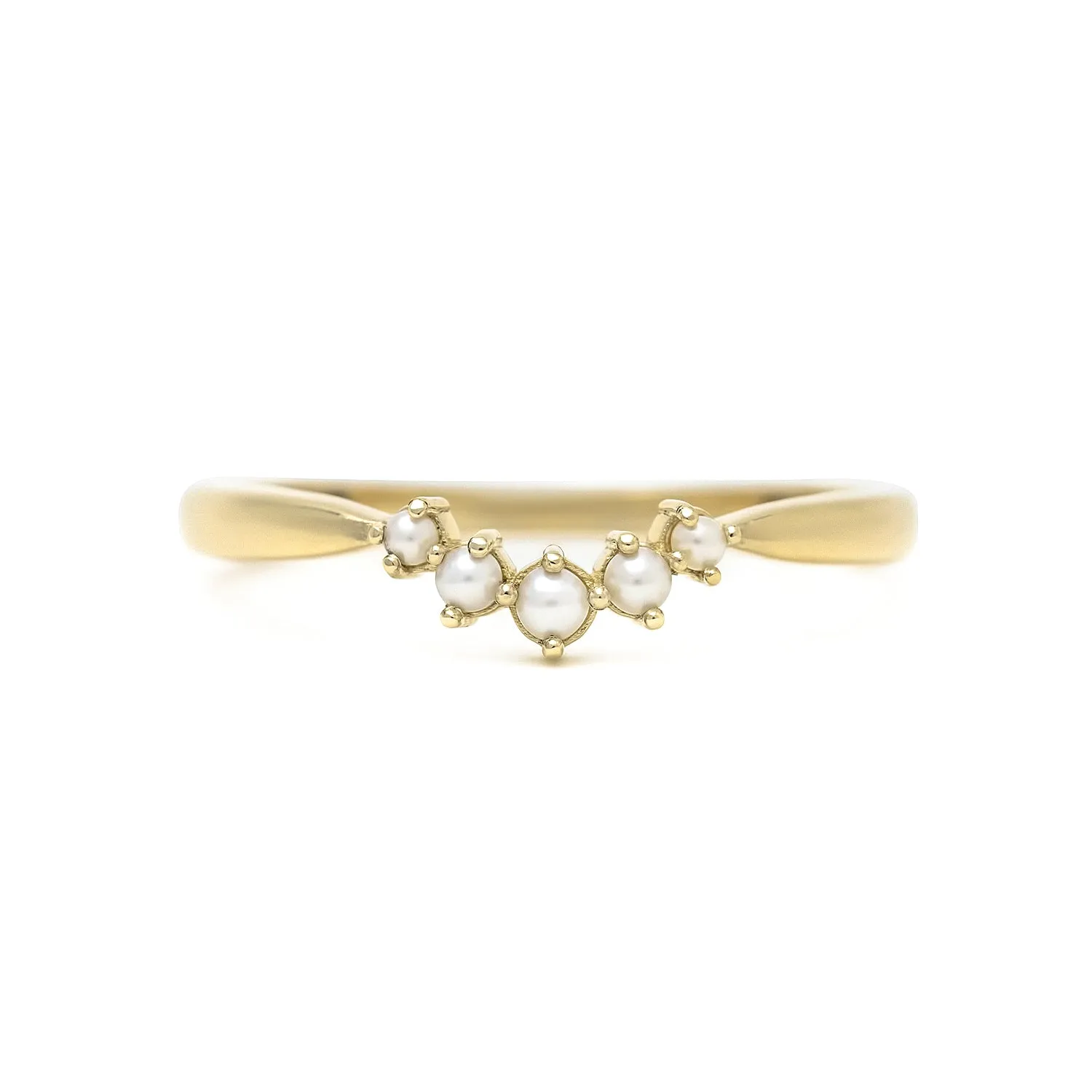 Priya Band | Delicate Pearl Tiara Hugger Band
