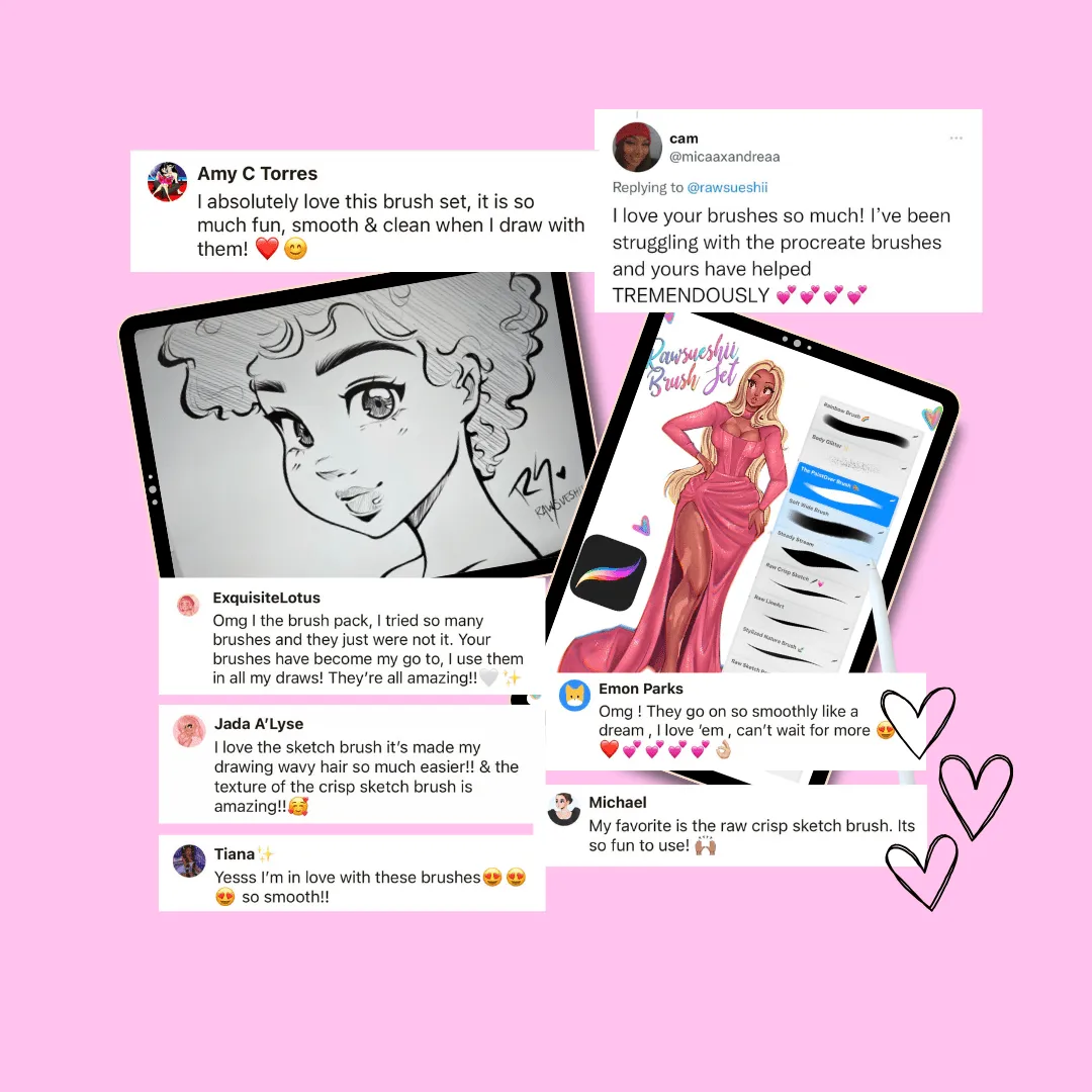RawSueshii Procreate Brushes Set