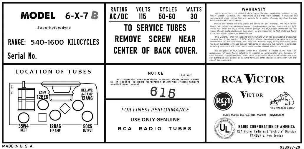 RCA-6X7B