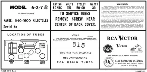 RCA-6X7B