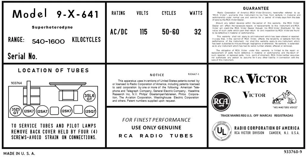 RCA-9X641