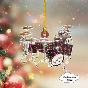 Red Double Bass Drum - Shaped Ornament 05
