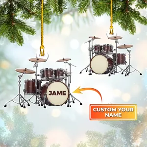 Red Drum Kit - Shaped Ornament 01