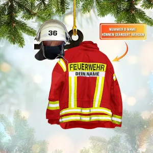 Red Feuerwehr Uniform V2 Custom Shaped Ornament 48