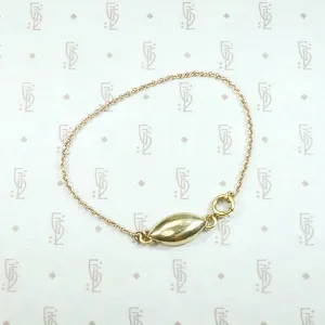 Retro Cable Chain Bracelet with Navette Accent
