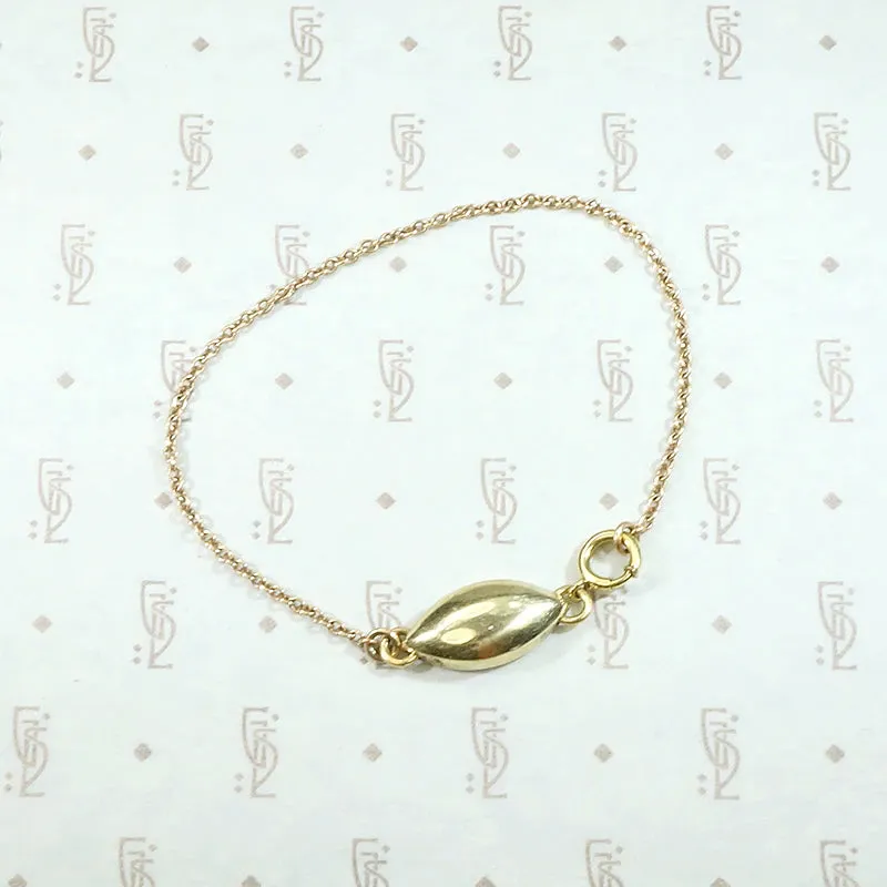 Retro Cable Chain Bracelet with Navette Accent