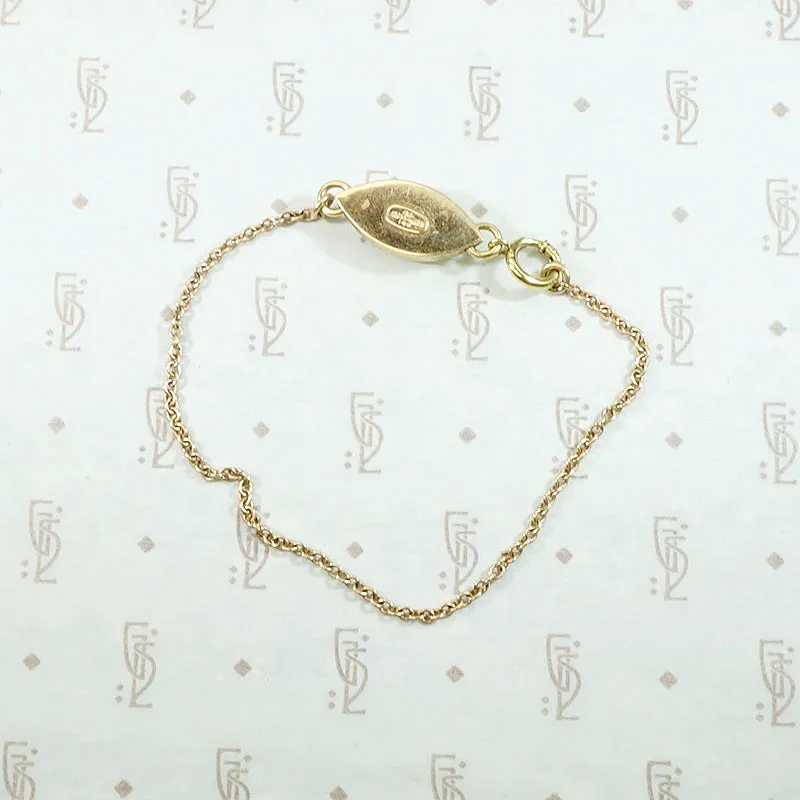 Retro Cable Chain Bracelet with Navette Accent