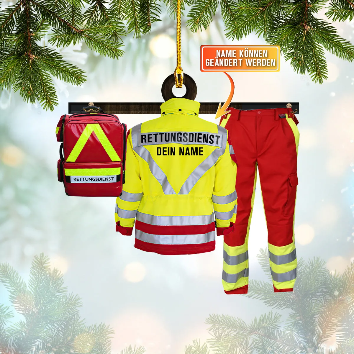 Rettungsdienst Custom Shaped Ornament 75