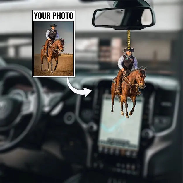 Riding Horse Ornament Custom Photo