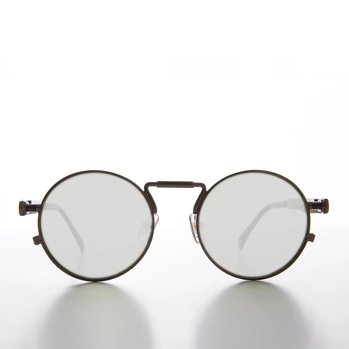Round Gunmetal Metal Goth Steampunk Sunglass - Ivan 5