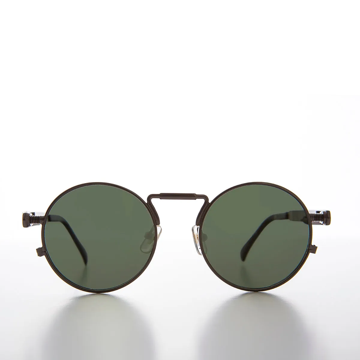 Round Gunmetal Metal Goth Steampunk Sunglass - Ivan 5