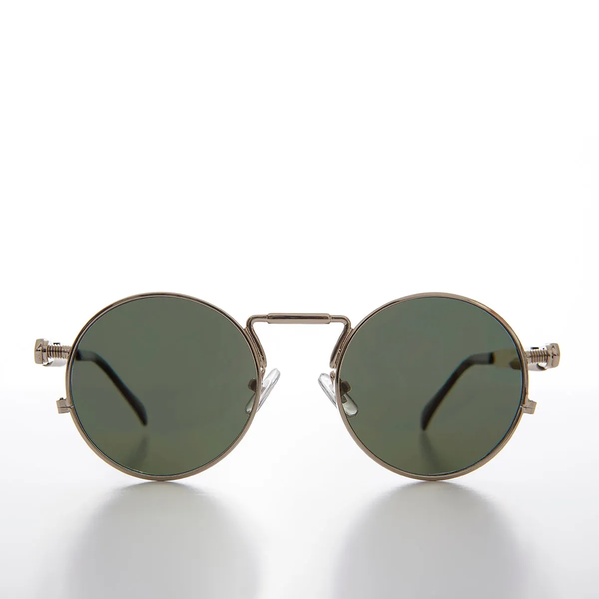 Round Silver Goth Steampunk Sunglass - Ivan 1